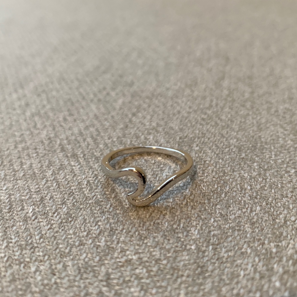 Silver Wave Ring π - Picture 4 of 5